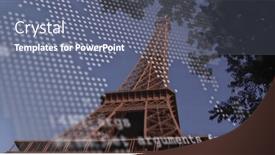  Presentation with image processing - PPT theme featuring image-of-data-processing background and a gray colored foreground