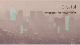  Presentation with processing - PPT layouts featuring image-of-data-processing background and a mint green colored foreground