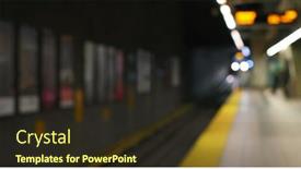  Presentation with night city - Presentation enhanced with image-of-defocussed-signs background and a  colored foreground