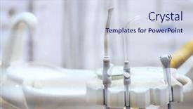  Presentation with tools - Theme with image of dental tools background and a sky blue colored foreground