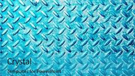  Presentation with diamond plate - Audience pleasing presentation design consisting of image of diamond plate metal backdrop and a teal colored foreground
