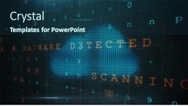  Presentation with digital statistics - Presentation design enhanced with image-of-digital-cloud-virus background and a  colored foreground