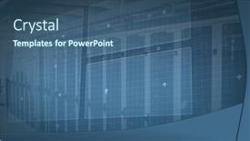  Presentation with digital image processing - Slides enhanced with image-of-digital-data-processing background and a ocean colored foreground