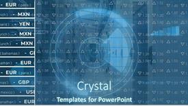  Presentation with blue global - Presentation design enhanced with image-of-digital-data-processing background and a ocean colored foreground