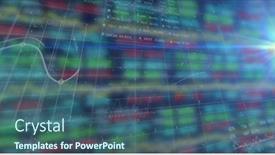  Presentation with digital finance - Presentation featuring image-of-digital-grid-pattern background and a ocean colored foreground