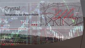  Presentation with technology economy - Slides featuring image-of-digital-interface background and a light gray colored foreground