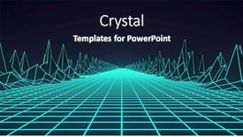  Presentation with shapes - PPT theme consisting of image-of-digital-mountains background and a wine colored foreground