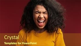  Presentation with african american seniors - PPT theme with image-of-disappointed-brunette-african background and a tawny brown colored foreground