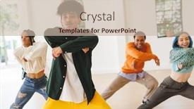  Presentation with club training - Presentation theme enhanced with image-of-diverse-female background and a soft green colored foreground