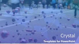  Presentation with digital healthcare - Presentation theme consisting of image-of-dna-coronavirus background and a teal colored foreground