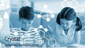  Presentation with dna structure - Cool new presentation design with image of dna helix structure backdrop and a light blue colored foreground