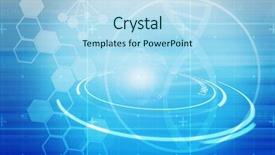  Presentation with molecules - Audience pleasing PPT theme consisting of image of dna helix backdrop and a light blue colored foreground