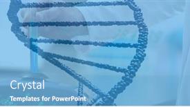  Presentation with dna computing - Slide deck consisting of image-of-dna-strand-over background and a teal colored foreground