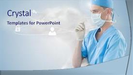 Presentation with cloud computing - Beautiful slides featuring image of doctor in surgical backdrop and a sky blue colored foreground