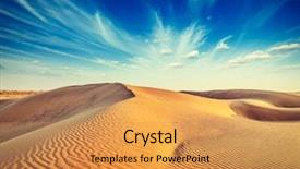  Presentation with vintage retro - PPT layouts consisting of image of dunes thar desert background and a  colored foreground