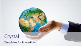  Presentation with save earth - Theme featuring abstract background with many falling background and a black colored foreground