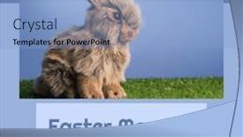  Presentation with rabbit - Presentation theme consisting of image-of-easter-monday-text background and a light blue colored foreground