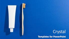  Presentation with eco plastic - Presentation consisting of image-of-eco-toothbrush background and a teal colored foreground