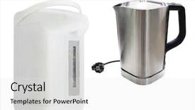  Presentation with electric - PPT theme featuring image of electric kettle background and a white colored foreground