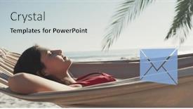  Presentation with digital image - Slide deck with image-of-email-envelope-digital and a light gray colored foreground