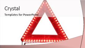  Presentation with emergency - Audience pleasing presentation theme consisting of image of emergency stop sign under the white background backdrop and a white colored foreground