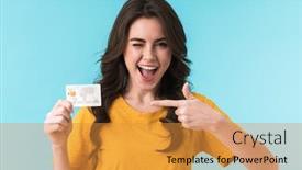  Presentation with image of car racing - PPT theme with image-of-emotional-positive-smiling background and a gold colored foreground