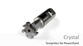  Presentation with end kids - Amazing slide deck having image of end mill studio isolated on white background t-slot cutter on white backdrop and a white colored foreground