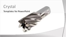  Presentation with end - Audience pleasing slide deck consisting of image of end mill studio isolated on white background backdrop and a white colored foreground