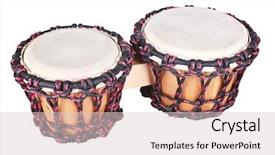  Presentation with drum - Cool new theme with image of ethnic african drum backdrop and a lemonade colored foreground