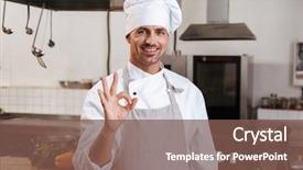  Presentation with pink and white roses shabby chic country - Presentation theme having chiefs - image of european male chief background and a  colored foreground