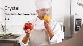  Presentation with pink and white roses shabby chic country - PPT theme having chiefs - image of european male chief background and a  colored foreground