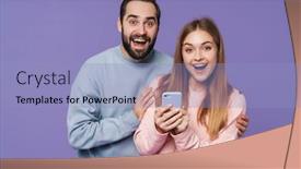  Presentation with movie theater loving couple - Beautiful PPT theme featuring image-of-excited-surprised-loving backdrop and a light blue colored foreground