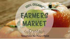  Presentation with vegan - Slides with image-of-farmers-market-text background and a coral colored foreground