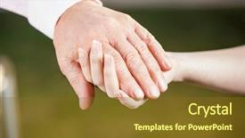  Presentation with nurse - Theme enhanced with image of female nurse holding background and a tawny brown colored foreground