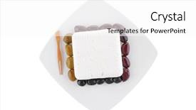  Presentation with feta cheese - Cool new presentation theme with image of feta cheese cube on white plate backdrop and a white colored foreground