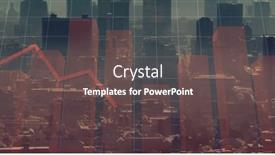  Presentation with digital image processing - Slide deck consisting of image-of-finacial-data-processing background and a dark gray colored foreground