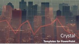  Presentation with digital image processing - Slides having image-of-finacial-data-processing background and a dark gray colored foreground