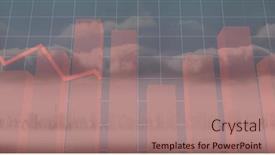  Presentation with data processing - PPT theme consisting of image-of-finacial-data-processing background and a coral colored foreground