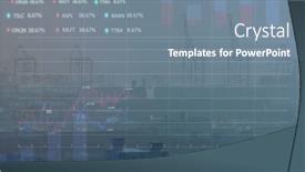  Presentation with image processing - Presentation featuring image-of-finacial-data-processing background and a gray colored foreground