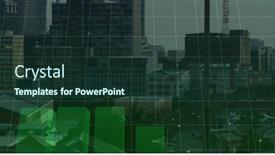  Presentation with data processing - Presentation theme having image-of-finacial-data-processing background and a tawny brown colored foreground