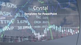  Presentation with image processing - Presentation theme featuring image-of-finacial-data-processing background and a ocean colored foreground