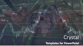  Presentation with digital image processing - Theme with image-of-financial-data-processing background and a dark gray colored foreground