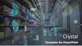  Presentation with digital image processing - Slide deck enhanced with image-of-financial-data-processing background and a dark gray colored foreground