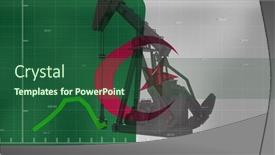  Presentation with digital image processing - PPT layouts enhanced with image-of-financial-data-processing background and a ocean colored foreground