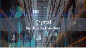  Presentation with image processing - Slide deck with image-of-financial-data-processing background and a gray colored foreground