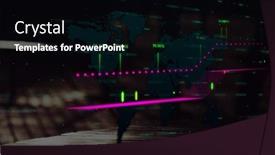  Presentation with data processing - Slides featuring image-of-financial-data-processing background and a  colored foreground