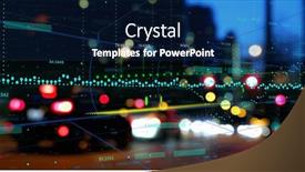  Presentation with data processing - Slide deck enhanced with image-of-financial-data-processing background and a navy blue colored foreground