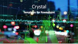  Presentation with data processing - Slide deck having image-of-financial-data-processing background and a navy blue colored foreground