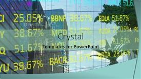  Presentation with housing market - PPT theme featuring image-of-financial-data-processing background and a mint green colored foreground