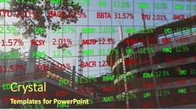  Presentation with housing market - Slide set consisting of image-of-financial-data-processing background and a tawny brown colored foreground